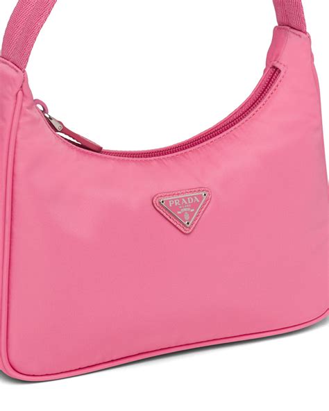 prada mini nylon bag pink|Prada mini bags re edition.